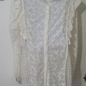 Beautiful High Neck Lace Shirt